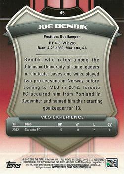 2013 Topps MLS #45 Joe Bendik Back