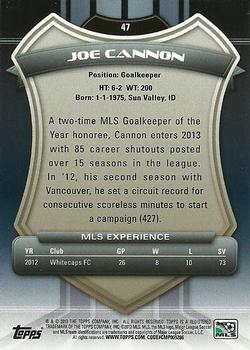 2013 Topps MLS #47 Joe Cannon Back