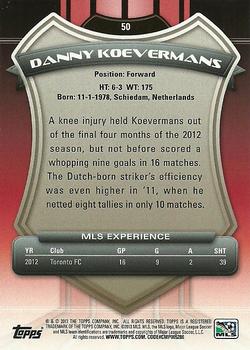 2013 Topps MLS #50 Danny Koevermans Back