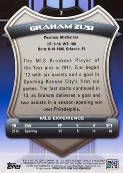 2013 Topps MLS #2 Graham Zusi Back