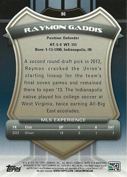 2013 Topps MLS #86 Raymon Gaddis Back