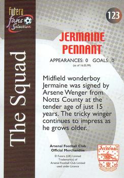 2000 Futera Fans Selection Arsenal #123 Jermaine Pennant Back
