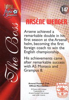 2000 Futera Fans Selection Arsenal #147 Arsene Wenger Back