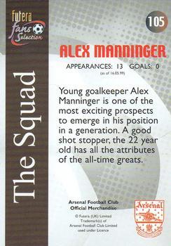 2000 Futera Fans Selection Arsenal - Foil #105 Alex Manninger Back