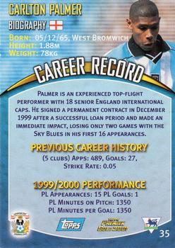 2000-01 Topps Premier Gold 2001 #35 Carlton Palmer Back