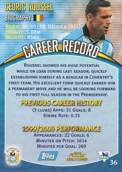 2000-01 Topps Premier Gold 2001 #36 Cedric Roussel Back