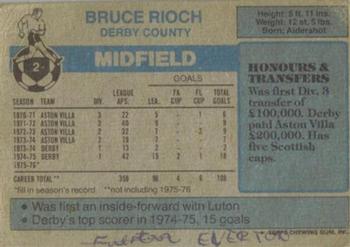 1976-77 Topps Footballer #2 Bruce Rioch Back