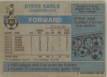 1976-77 Topps Footballer #82 Steve Earle Back