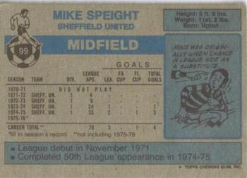 1976-77 Topps Footballer #99 Mick Speight Back