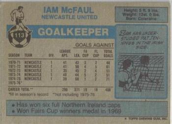 1976-77 Topps Footballer #113 Iam McFaul Back