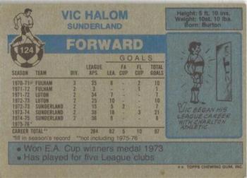 1976-77 Topps Footballer #124 Vic Halom Back