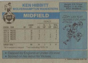 1976-77 Topps Footballer #165 Kenny Hibbitt Back