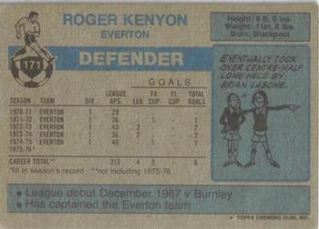 1976-77 Topps Footballer #171 Roger Kenyon Back