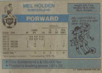 1976-77 Topps Footballer #251 Mel Holden Back