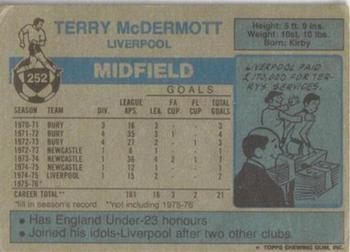 1976-77 Topps Footballer #252 Terry McDermott Back