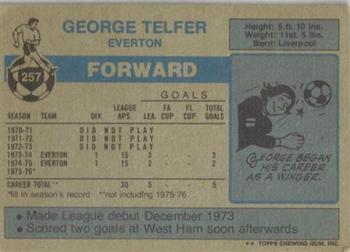 1976-77 Topps Footballer #257 George Telfer Back