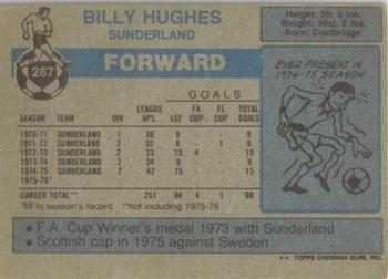 1976-77 Topps Footballer #287 Billy Hughes Back