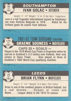 1981-82 Topps Footballer #96 / 179 / 33 Ivan Golac / Graeme Souness / Brian Flynn Back