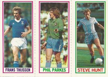 1981-82 Topps Footballer #136 / 127 / 38 Steve Hunt / Phil Parkes / Frans Thijssen Front