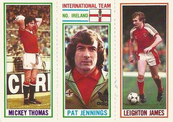 1981-82 Topps Footballer #108 / 177 / 76 Leighton James / Pat Jennings / Mickey Thomas Front