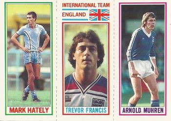 1981-82 Topps Footballer #40 / 176 / 133 Arnold Muhren / Trevor Francis / Mark Hateley Front