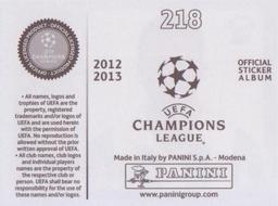 2012-13 Panini UEFA Champions League Stickers #218 Ignacio Camacho Back