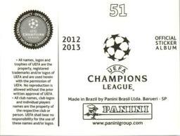 2012-13 Panini UEFA Champions League Stickers #51 Thiago Silva Back