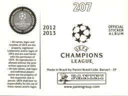 2012-13 Panini UEFA Champions League Stickers #207 Milan Jovanovic Back