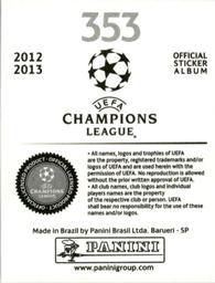 2012-13 Panini UEFA Champions League Stickers #353 Andrea Pirlo Back