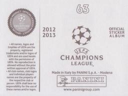 2012-13 Panini UEFA Champions League Stickers #63 Ezequiel Lavezzi Back