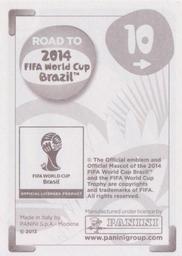 2013 Panini Road to 2014 FIFA World Cup Brazil Stickers #10 Oscar Back