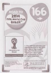 2013 Panini Road to 2014 FIFA World Cup Brazil Stickers #166 Mauricio Isla Back