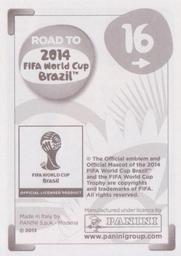 2013 Panini Road to 2014 FIFA World Cup Brazil Stickers #16 Hulk Back