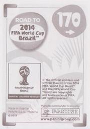 2013 Panini Road to 2014 FIFA World Cup Brazil Stickers #170 Sebastian Pinto Back