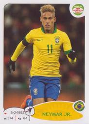 2013 Panini Road to 2014 FIFA World Cup Brazil Stickers #18 Neymar Front