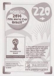 2013 Panini Road to 2014 FIFA World Cup Brazil Stickers #220 Carlos Zambrano Back