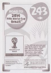 2013 Panini Road to 2014 FIFA World Cup Brazil Stickers #243 Jesus Corona Back