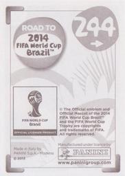 2013 Panini Road to 2014 FIFA World Cup Brazil Stickers #244 Severo Meza Back