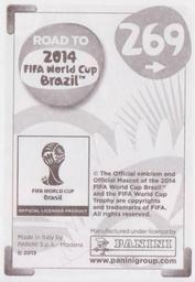 2013 Panini Road to 2014 FIFA World Cup Brazil Stickers #269 Romelu Lukaku Back