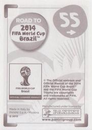 2013 Panini Road to 2014 FIFA World Cup Brazil Stickers #55 Sergio Romero Back