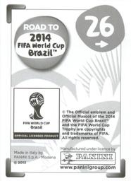 2013 Panini Road to 2014 FIFA World Cup Brazil Stickers #26 Christian Maggio Back