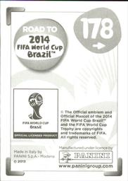 2013 Panini Road to 2014 FIFA World Cup Brazil Stickers #178 Pablo Armero Back