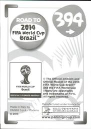 2013 Panini Road to 2014 FIFA World Cup Brazil Stickers #394 Gervinho Back