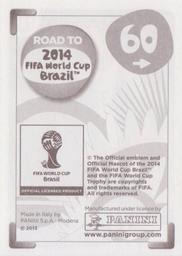 2013 Panini Road to 2014 FIFA World Cup Brazil Stickers #60 Pablo Zabaleta Back