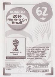 2013 Panini Road to 2014 FIFA World Cup Brazil Stickers #62 Angel Di Maria Back