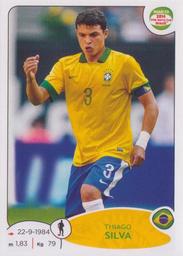2013 Panini Road to 2014 FIFA World Cup Brazil Stickers #6 Thiago Silva Front