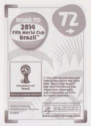 2013 Panini Road to 2014 FIFA World Cup Brazil Stickers #72 Lionel Messi Back
