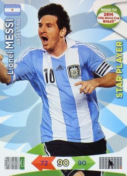 2013 Panini Adrenalyn XL Road to 2014 FIFA World Cup Brazil #9 Lionel Messi Front