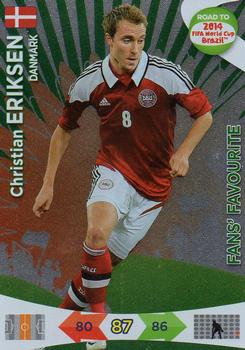 2013 Panini Adrenalyn XL Road to 2014 FIFA World Cup Brazil - Fans' Favourites #193 Christian Eriksen Front