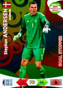 2013 Panini Adrenalyn XL Road to 2014 FIFA World Cup Brazil - Goal Stoppers #209 Stephan Andersen Front